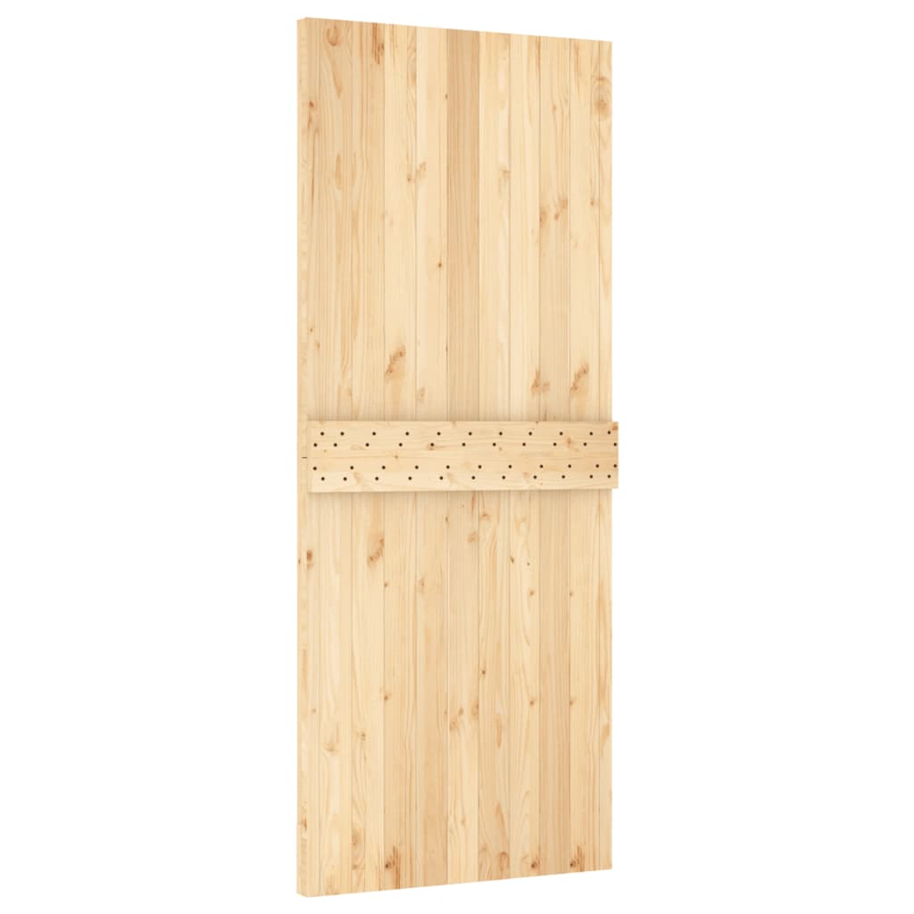 Ușă Glisantă Cu Set De Feronerie 85X210 Cm, Lemn Masiv De Pin