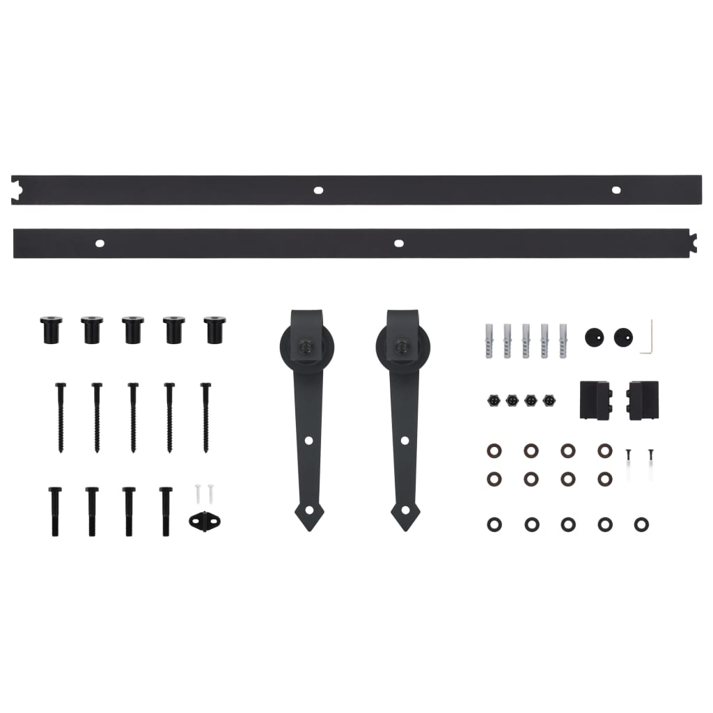 Ușă Glisantă Cu Set De Feronerie 85X210 Cm, Lemn Masiv De Pin