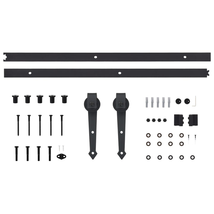 Ușă Glisantă Cu Set De Feronerie 85X210 Cm, Lemn Masiv De Pin