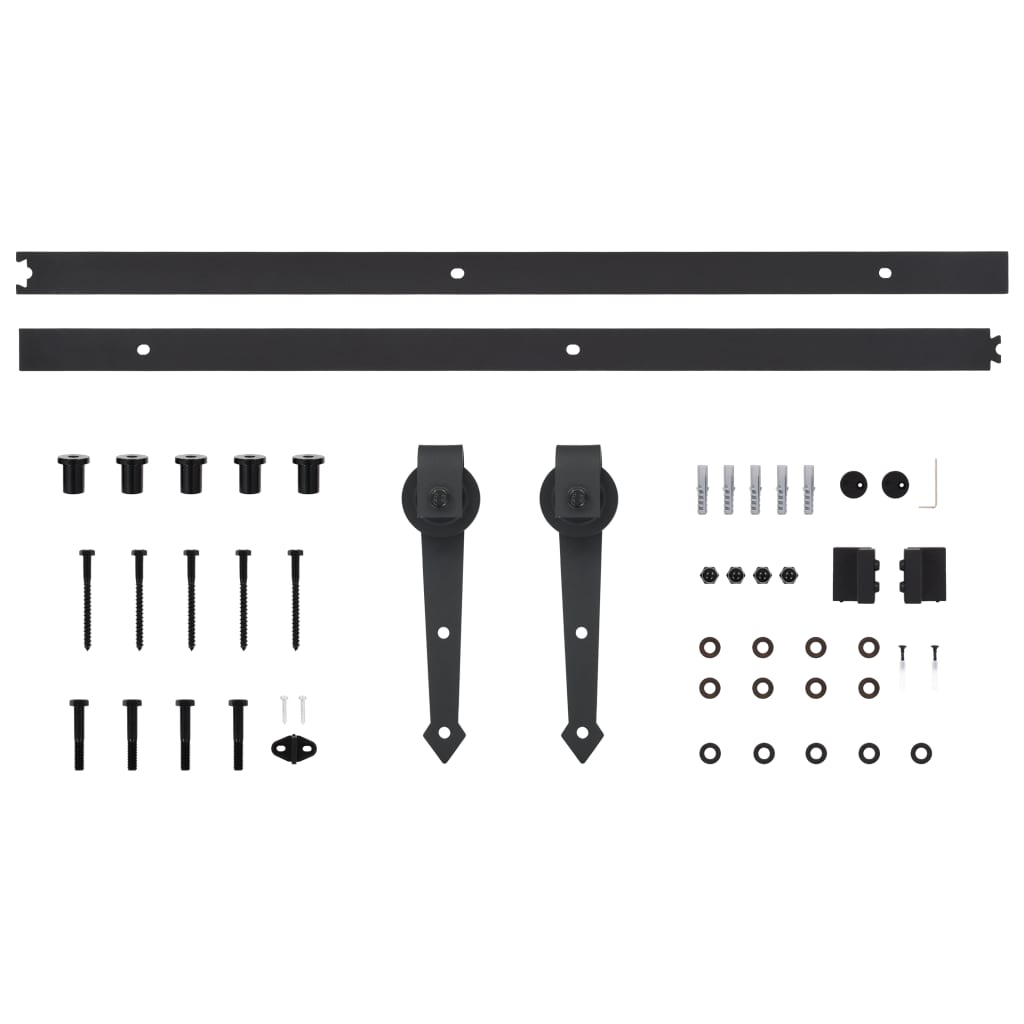 Ușă Glisantă Cu Set De Feronerie 85X210 Cm, Lemn Masiv De Pin