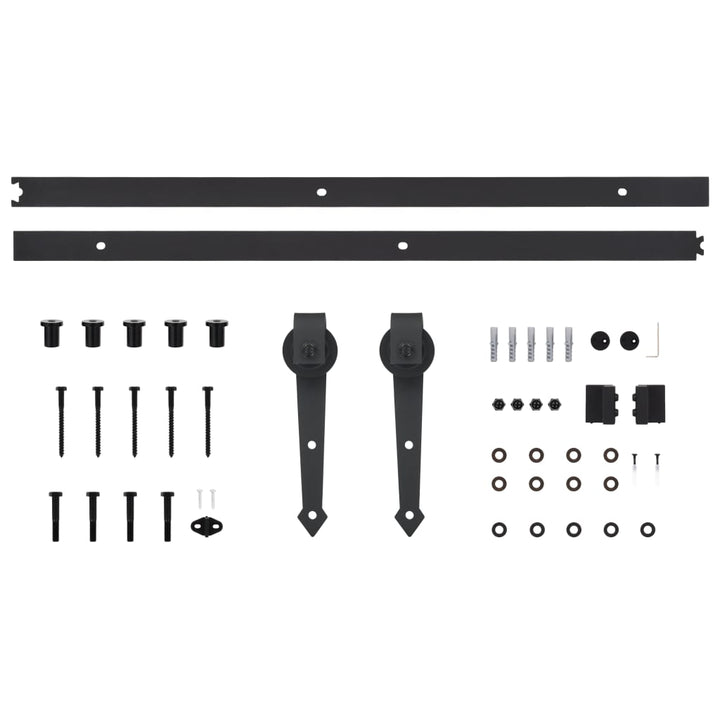 Ușă Glisantă Cu Set De Feronerie 85X210 Cm, Lemn Masiv De Pin
