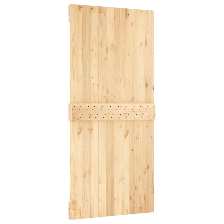 Ușă Glisantă Cu Set De Feronerie 95X210 Cm, Lemn Masiv De Pin
