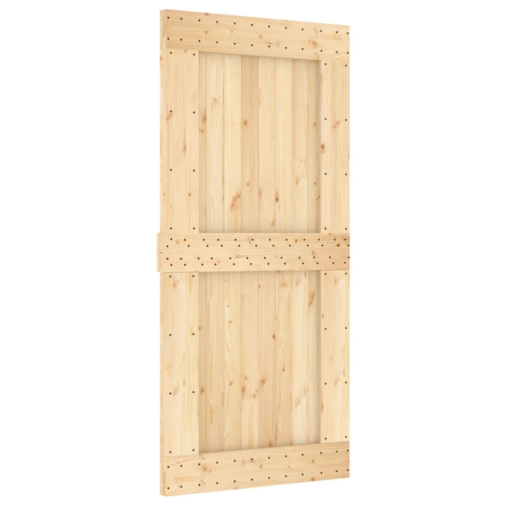 Ușă Glisantă Cu Set De Feronerie 95X210 Cm, Lemn Masiv De Pin