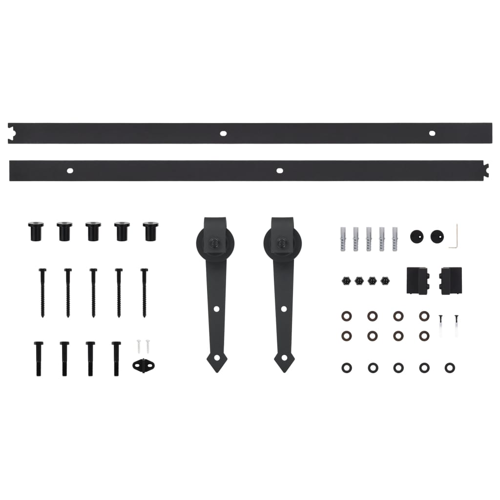 Ușă Glisantă Cu Set De Feronerie 80X210 Cm, Lemn Masiv De Pin