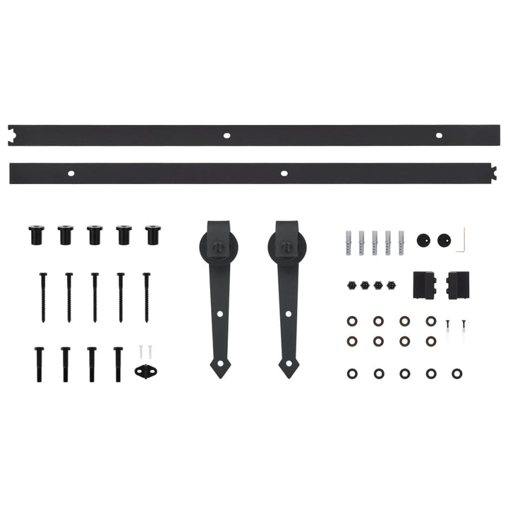 Ușă Glisantă Cu Set De Feronerie 80X210 Cm, Lemn Masiv De Pin