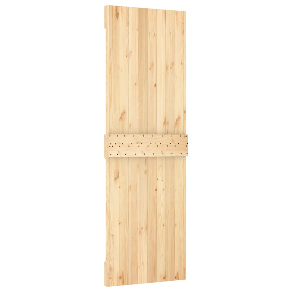 Ușă Glisantă Cu Set De Feronerie 80X210 Cm, Lemn Masiv De Pin