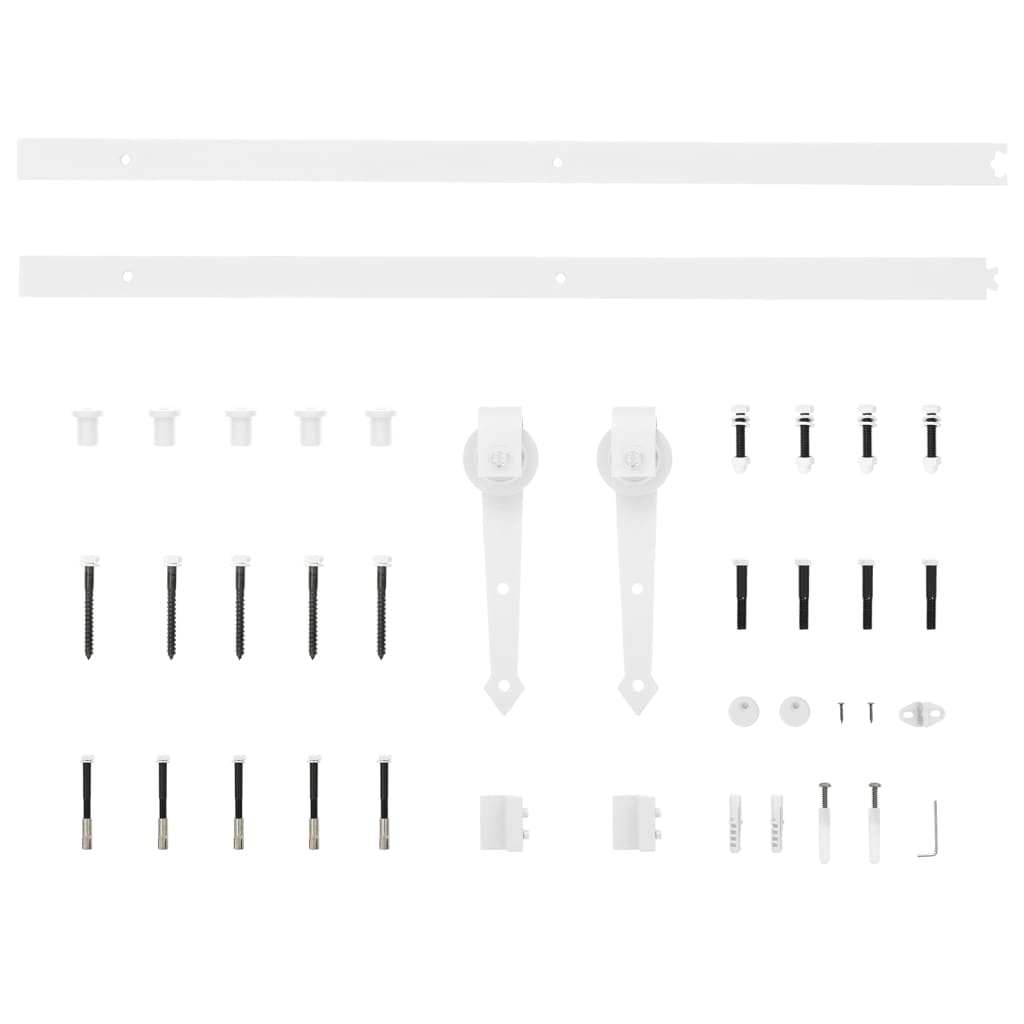 Ușă Glisantă Cu Set De Feronerie 80X210 Cm, Lemn Masiv De Pin