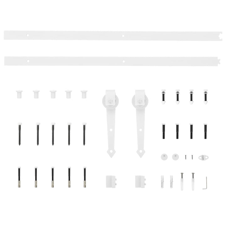 Ușă Glisantă Cu Set De Feronerie 80X210 Cm, Lemn Masiv De Pin