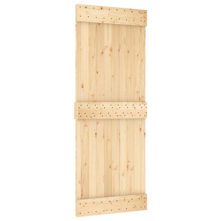 Ușă Glisantă Cu Set De Feronerie 80X210 Cm, Lemn Masiv De Pin