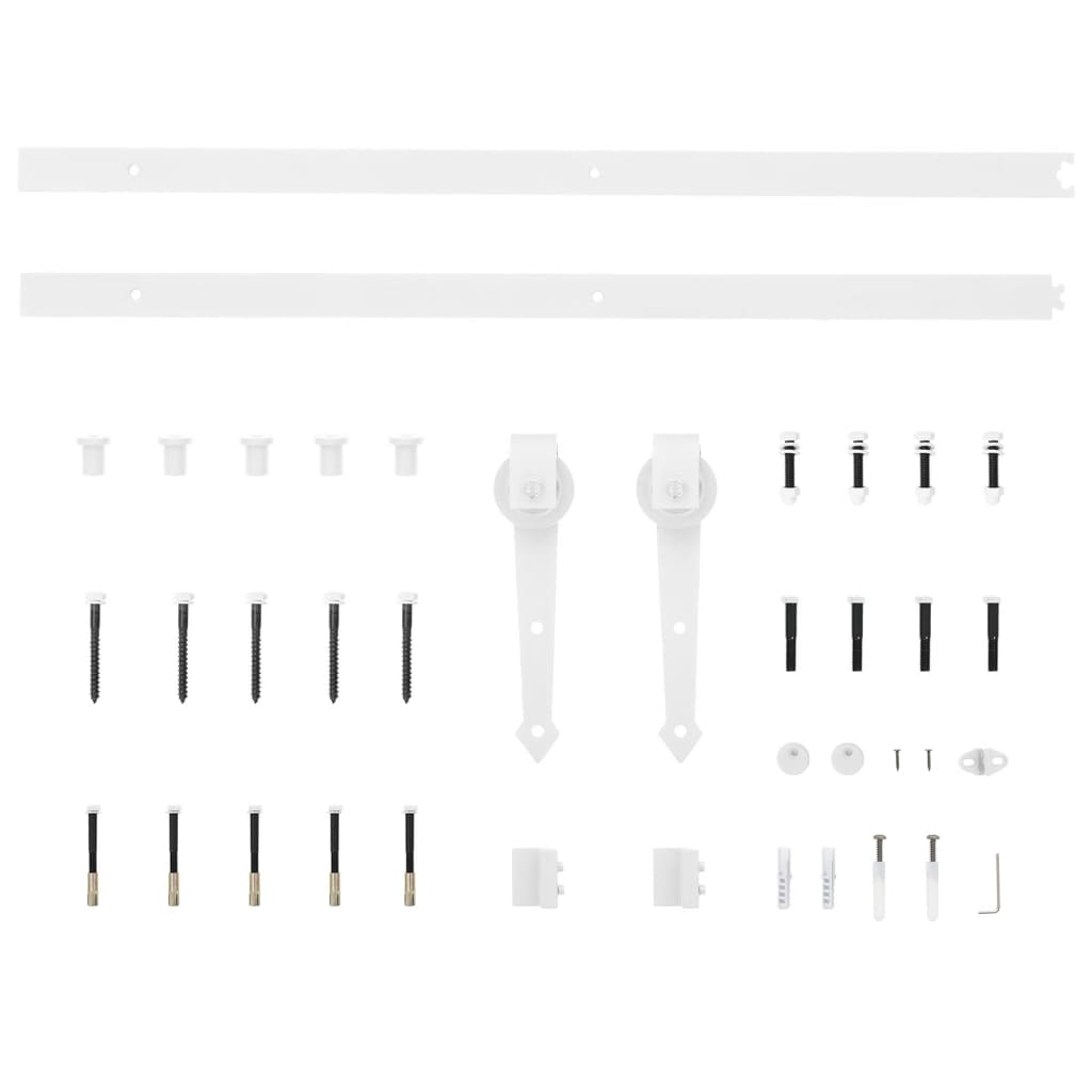 Ușă Glisantă Cu Set De Feronerie 80X210 Cm, Lemn Masiv De Pin