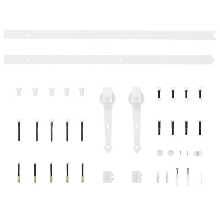 Ușă Glisantă Cu Set De Feronerie 80X210 Cm, Lemn Masiv De Pin