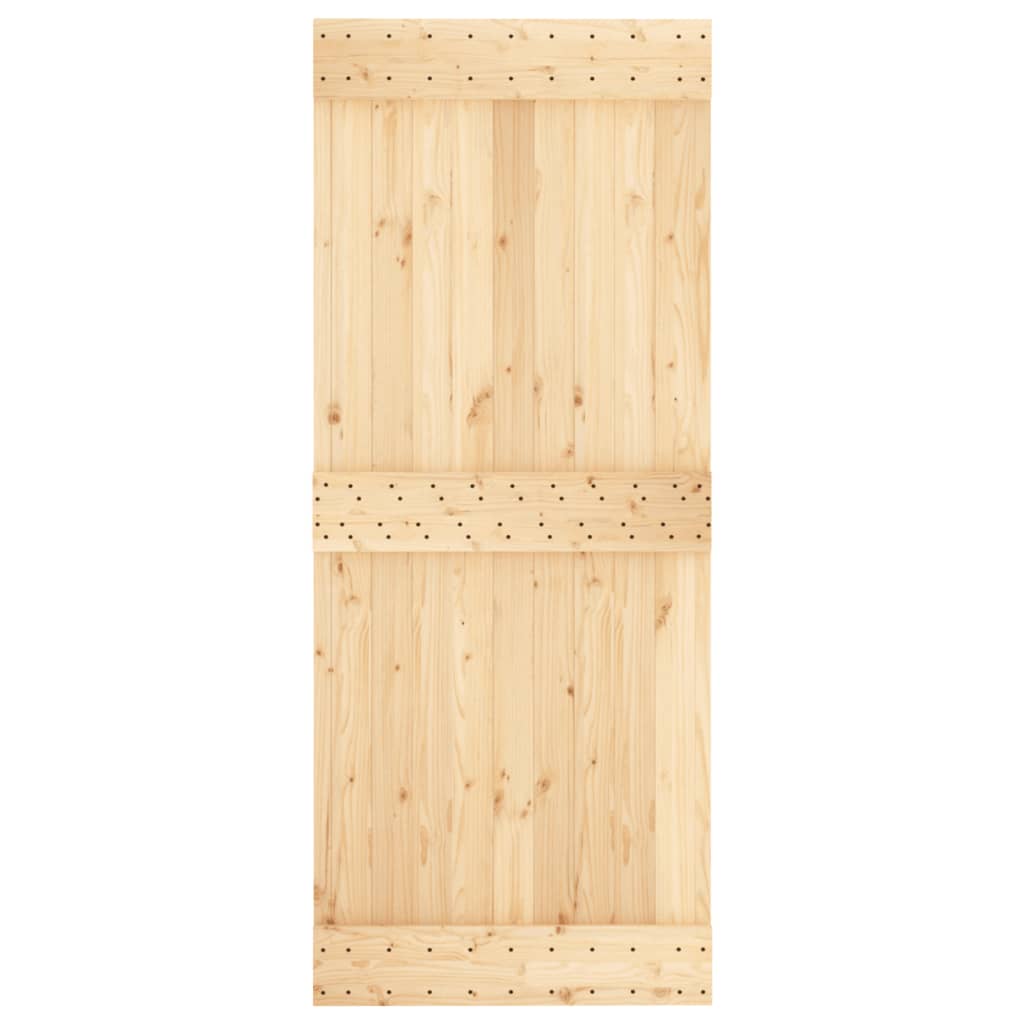 Ușă Glisantă Cu Set De Feronerie 85X210 Cm, Lemn Masiv De Pin