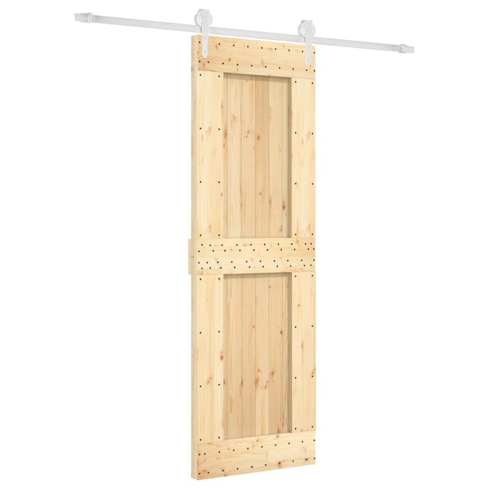 Ușă Glisantă Cu Set De Feronerie 70X210 Cm, Lemn Masiv De Pin