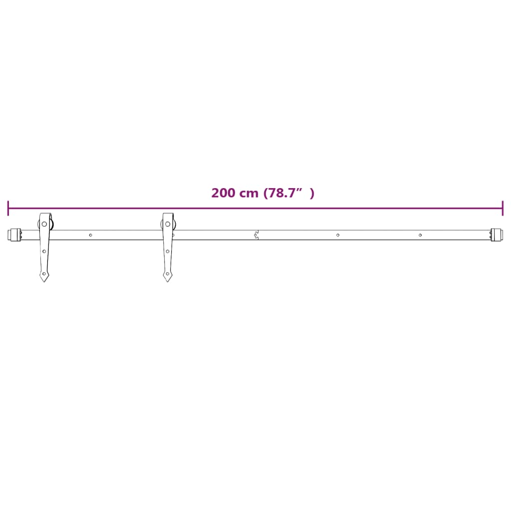 Ușă Glisantă Cu Set De Feronerie 70X210 Cm, Lemn Masiv De Pin