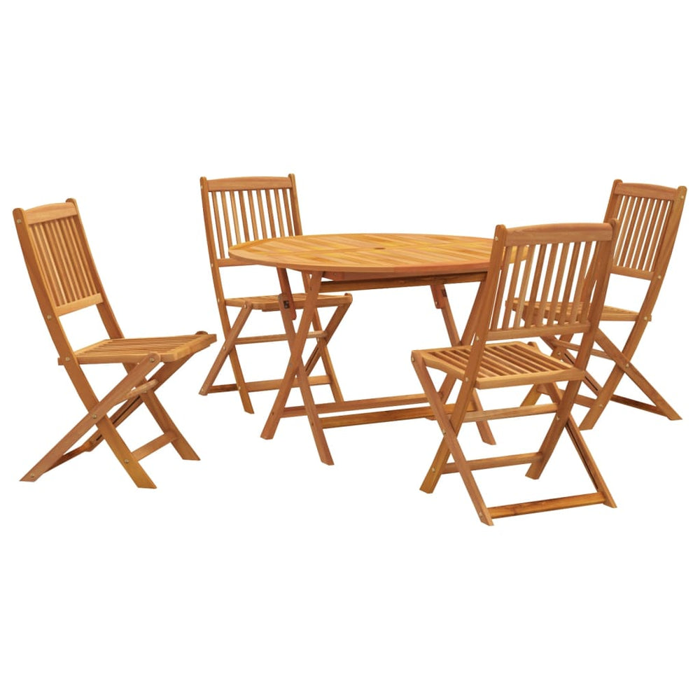 Set Mobilier De Grădină, 5 Piese, Lemn Masiv De Acacia