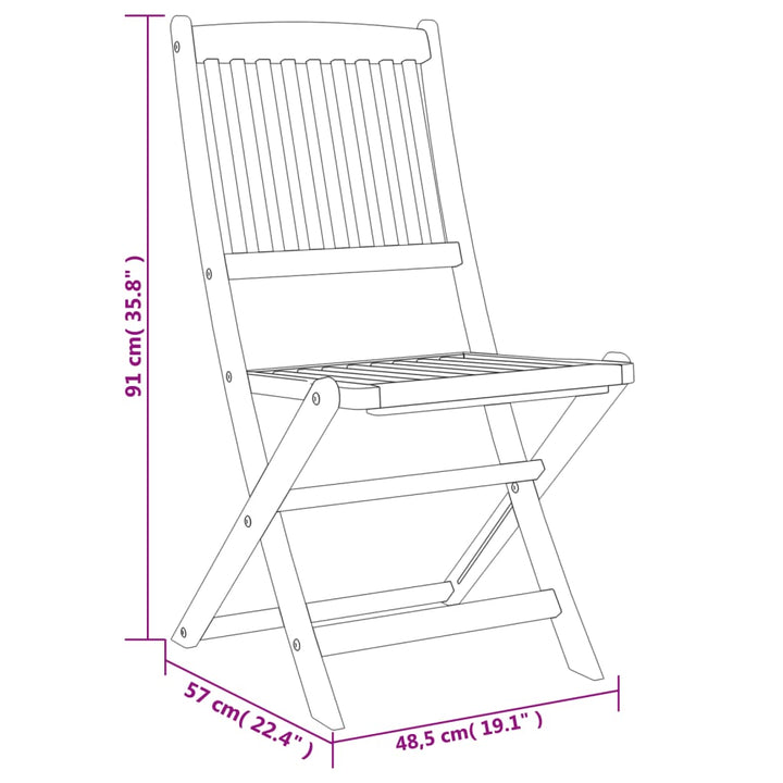 Set Mobilier De Grădină, 5 Piese, Lemn Masiv De Acacia