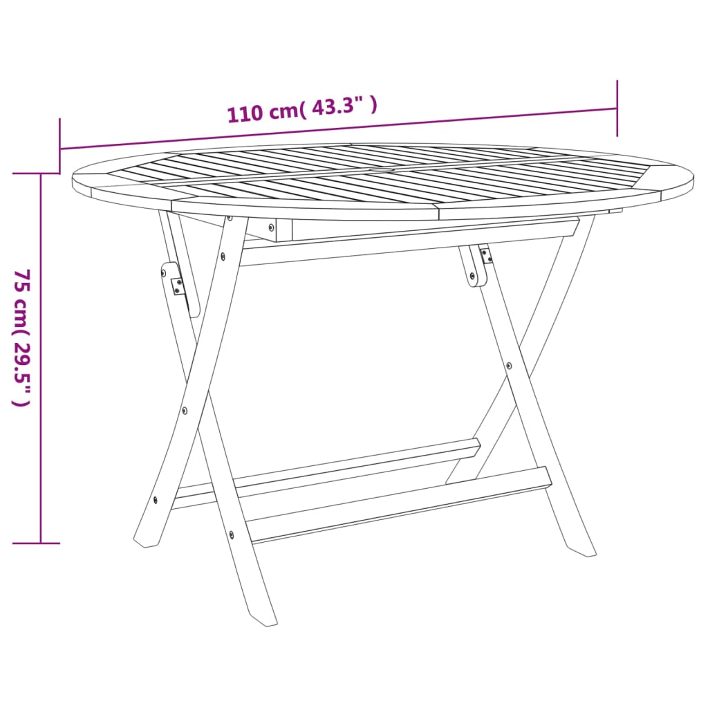 Set Mobilier De Grădină, 5 Piese, Lemn Masiv De Acacia