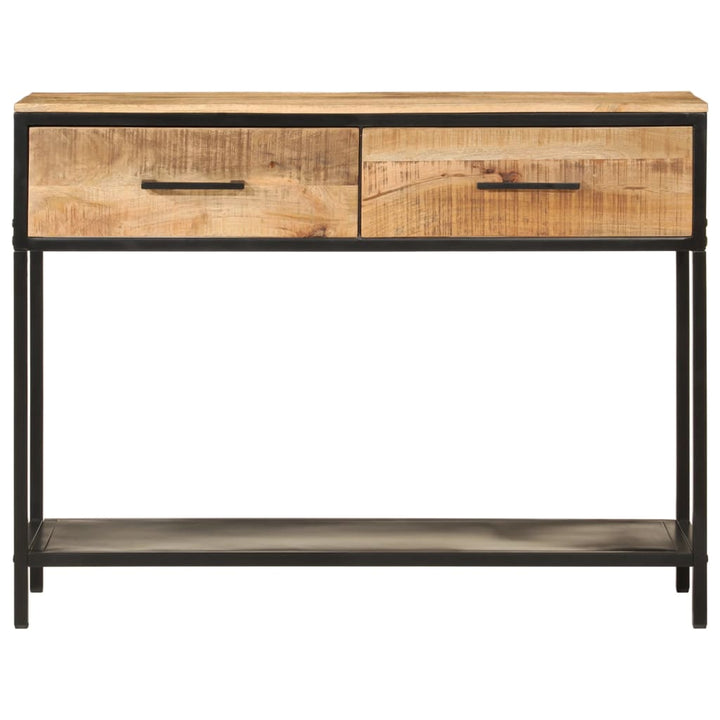 Masă Consolă, 100X35X76 Cm, Lemn Masiv De Mango Și Fier