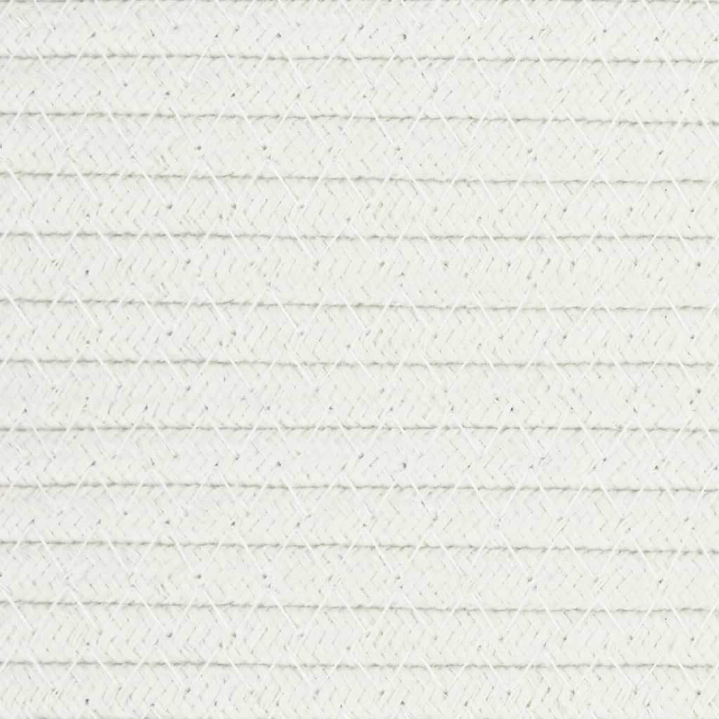 Coș De Depozitare Cu Capac, Alb Și , Ø40X35 Cm Bumbac