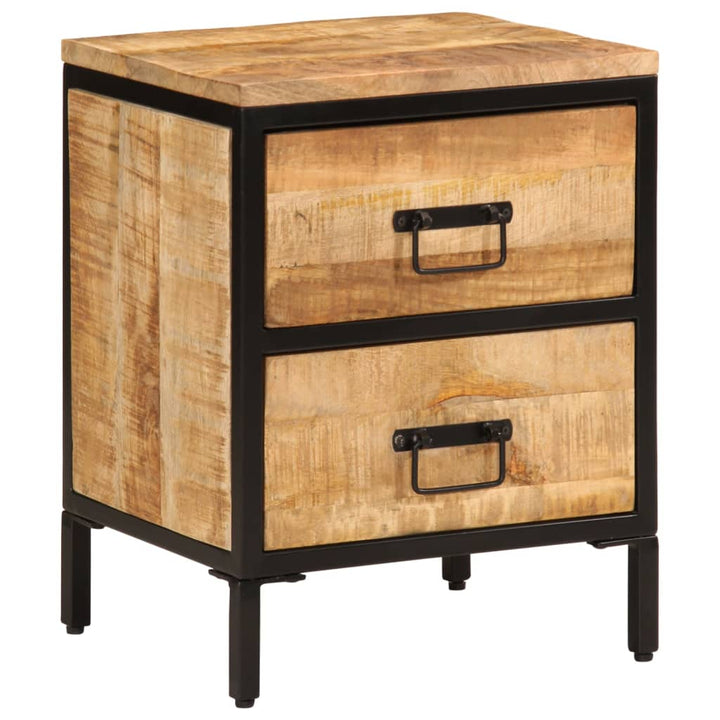 Dulap De Pat Cu 40X35X53 Cm Lemn Masiv De Mango Brut