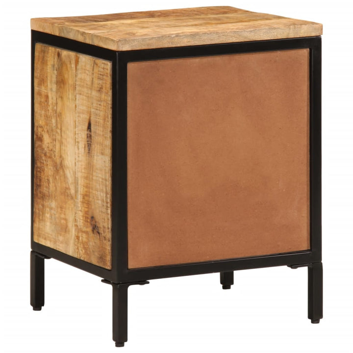 Dulap De Pat Cu 40X35X53 Cm Lemn Masiv De Mango Brut