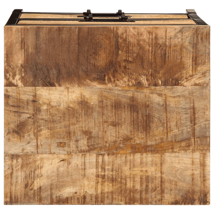 Dulap De Pat Cu 40X35X53 Cm Lemn Masiv De Mango Brut