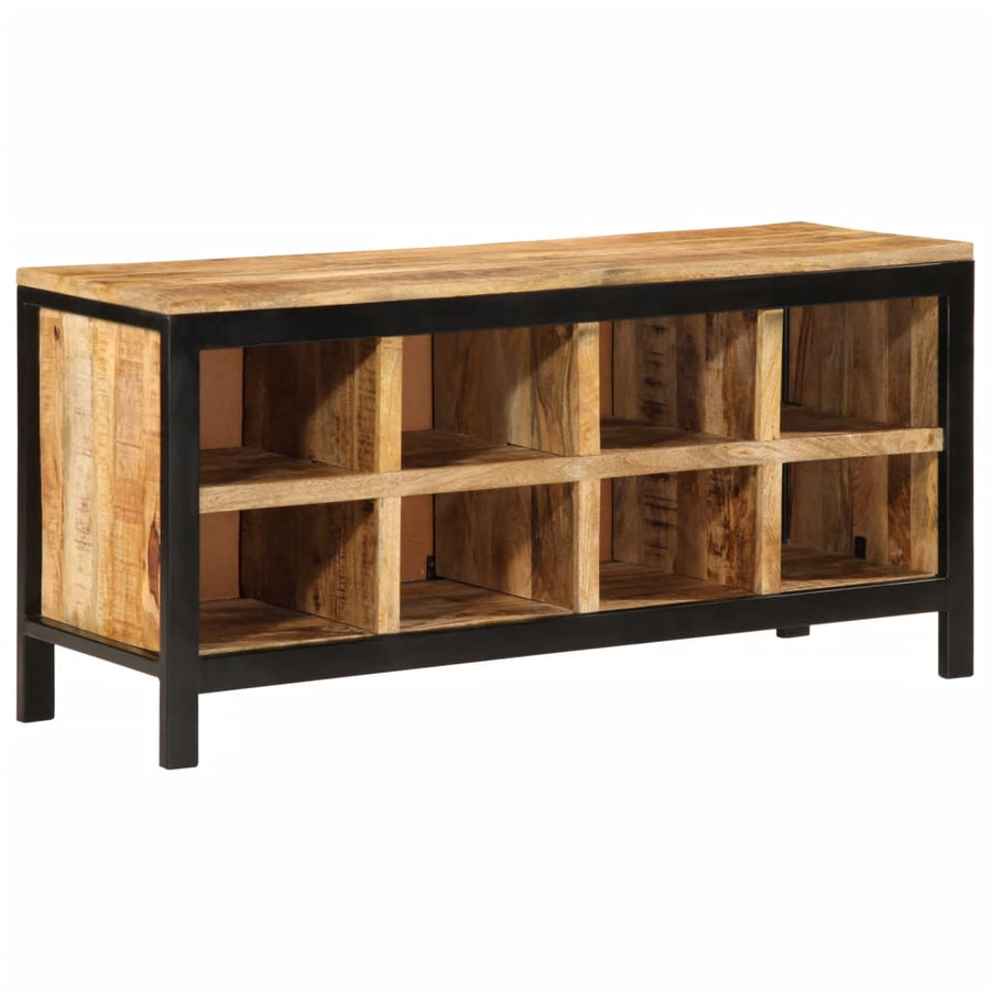 Bancă De Pantofi 110X35X51 Cm Lemn Masiv De Mango Brut