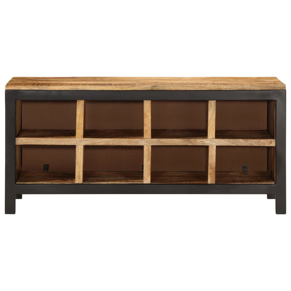 Bancă De Pantofi 110X35X51 Cm Lemn Masiv De Mango Brut