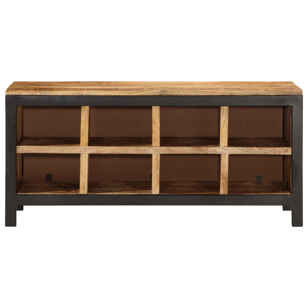 Bancă De Pantofi 110X35X51 Cm Lemn Masiv De Mango Brut