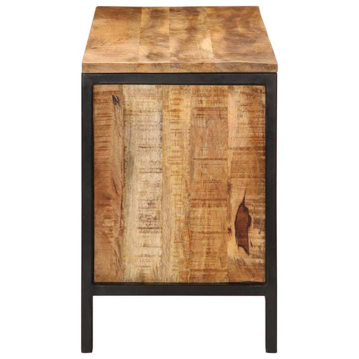 Bancă De Pantofi 110X35X51 Cm Lemn Masiv De Mango Brut