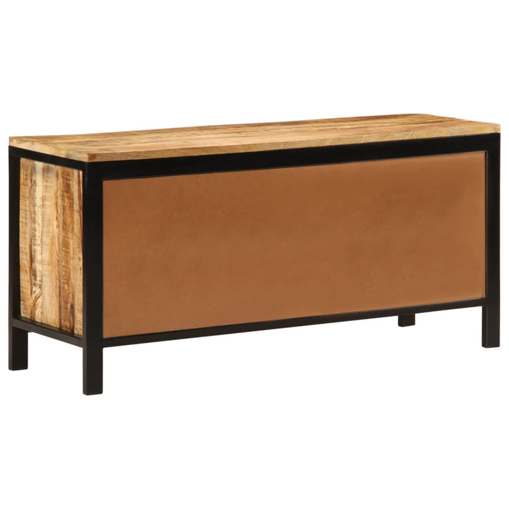 Bancă De Pantofi 110X35X51 Cm Lemn Masiv De Mango Brut