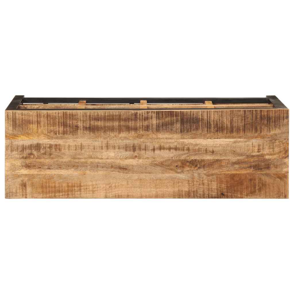 Bancă De Pantofi 110X35X51 Cm Lemn Masiv De Mango Brut