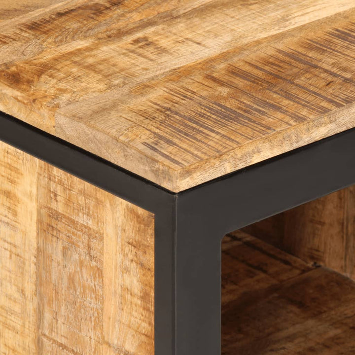 Bancă De Pantofi 110X35X51 Cm Lemn Masiv De Mango Brut