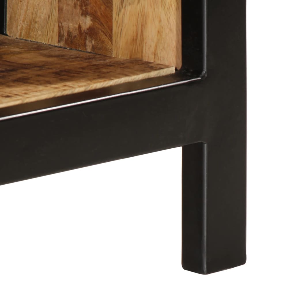 Bancă De Pantofi 110X35X51 Cm Lemn Masiv De Mango Brut