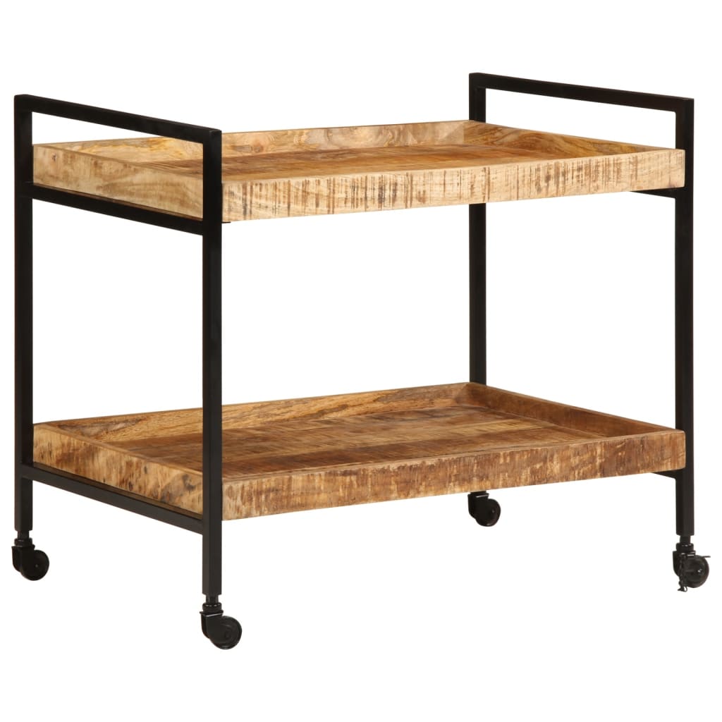 Cărucior De Bucătărie 80X55X70 Cm Lemn Masiv De Mango Brut