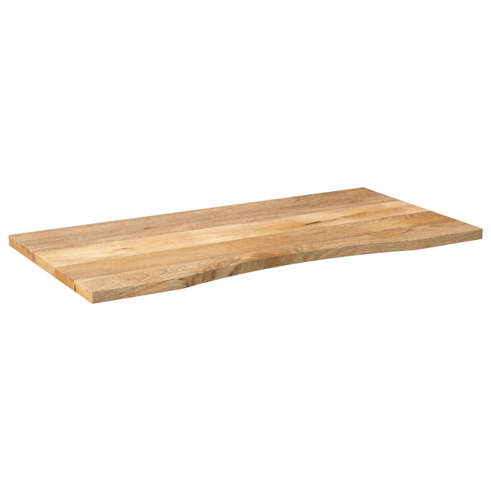 Blat Birou Cu Decupaj Curbat 120X50X2,5Cm Lemn Masiv Mango Brut