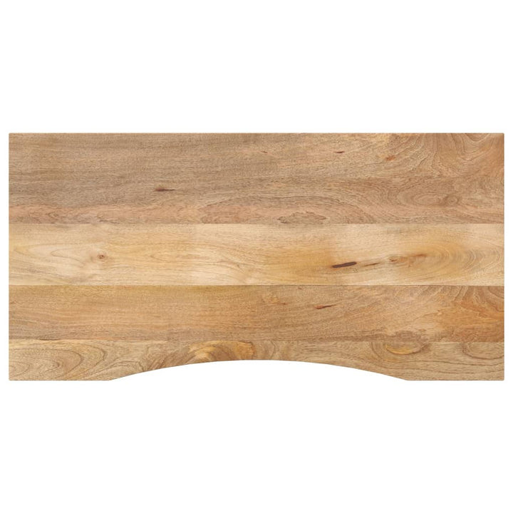 Blat Birou Cu Decupaj Curbat 140X50X2,5Cm Lemn Masiv Mango Brut