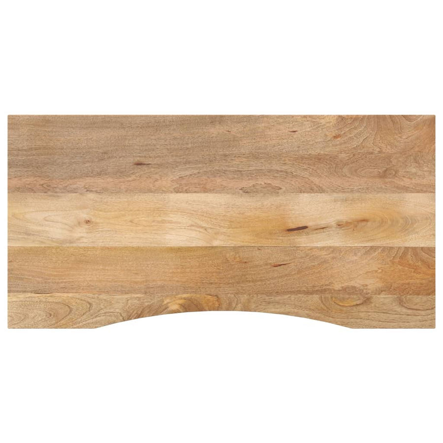 Blat Birou Cu Decupaj Curbat 140X50X2,5Cm Lemn Masiv Mango Brut