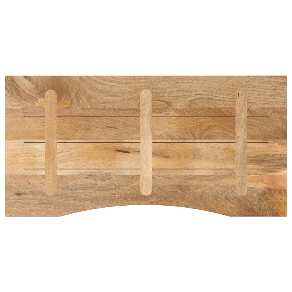 Blat Birou Cu Decupaj Curbat 140X50X2,5Cm Lemn Masiv Mango Brut