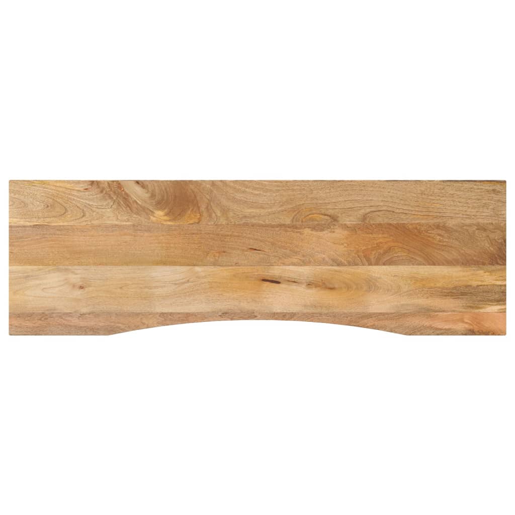 Blat Birou Cu Decupaj Curbat 160X50X2,5Cm Lemn Masiv Mango Brut
