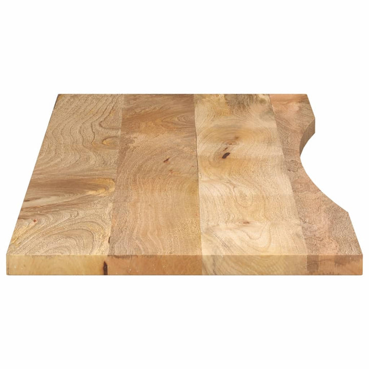 Blat Birou Cu Decupaj Curbat 160X50X2,5Cm Lemn Masiv Mango Brut