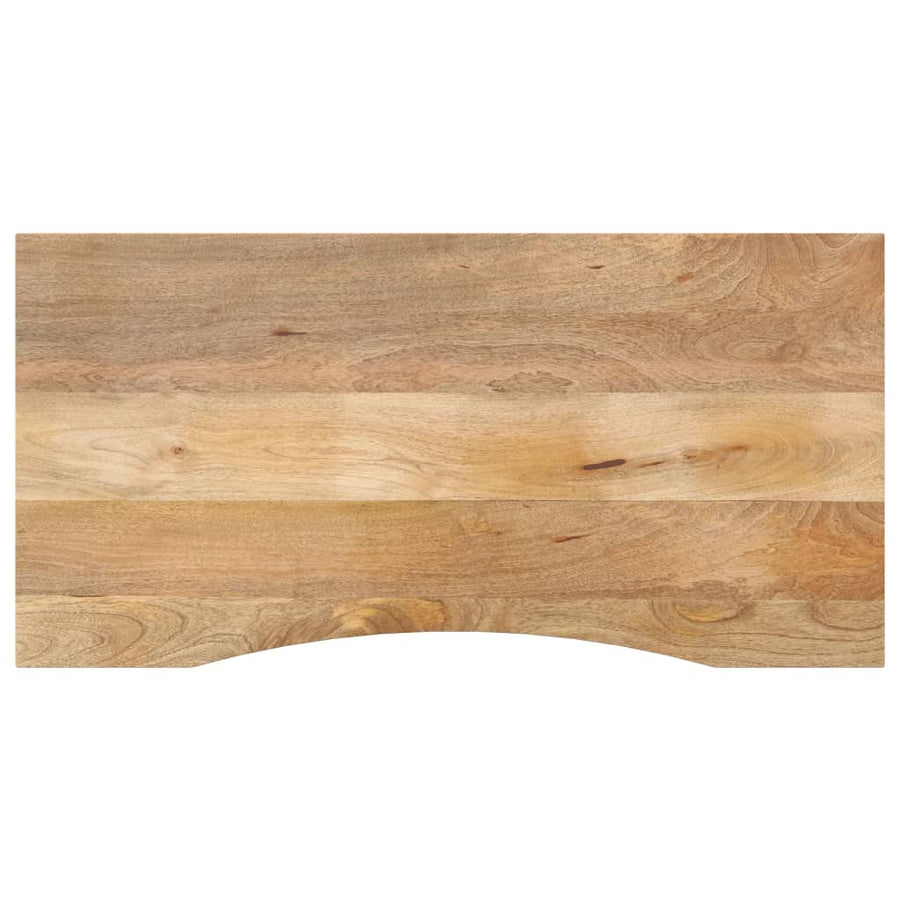 Blat Birou Cu Decupaj Curbat 140X60X2,5Cm Lemn Masiv Mango Brut