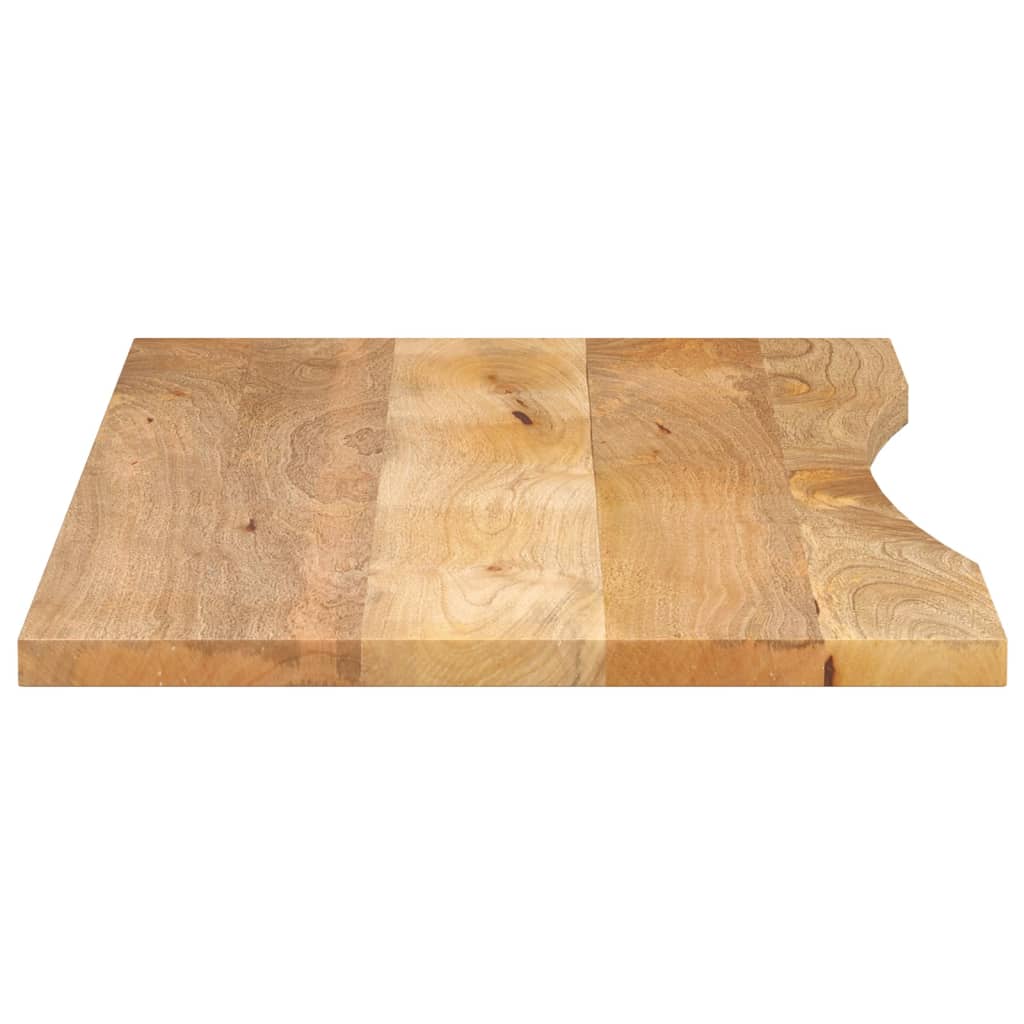 Blat Birou Cu Decupaj Curbat 140X60X2,5Cm Lemn Masiv Mango Brut