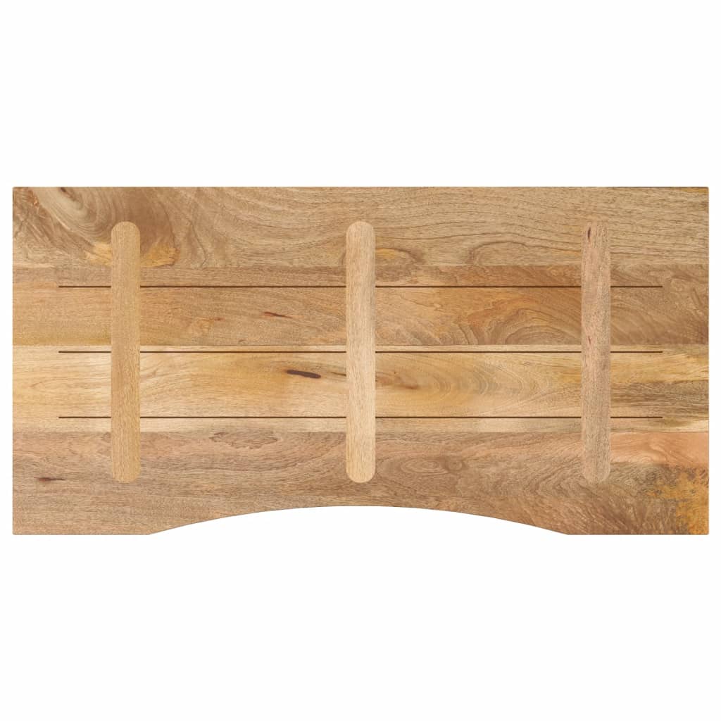 Blat Birou Cu Decupaj Curbat 140X60X2,5Cm Lemn Masiv Mango Brut