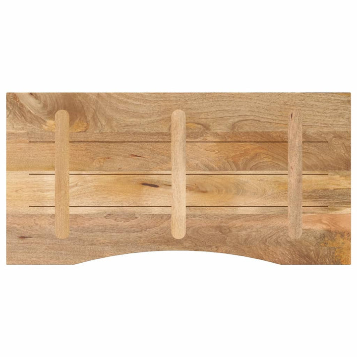 Blat Birou Cu Decupaj Curbat 140X60X2,5Cm Lemn Masiv Mango Brut