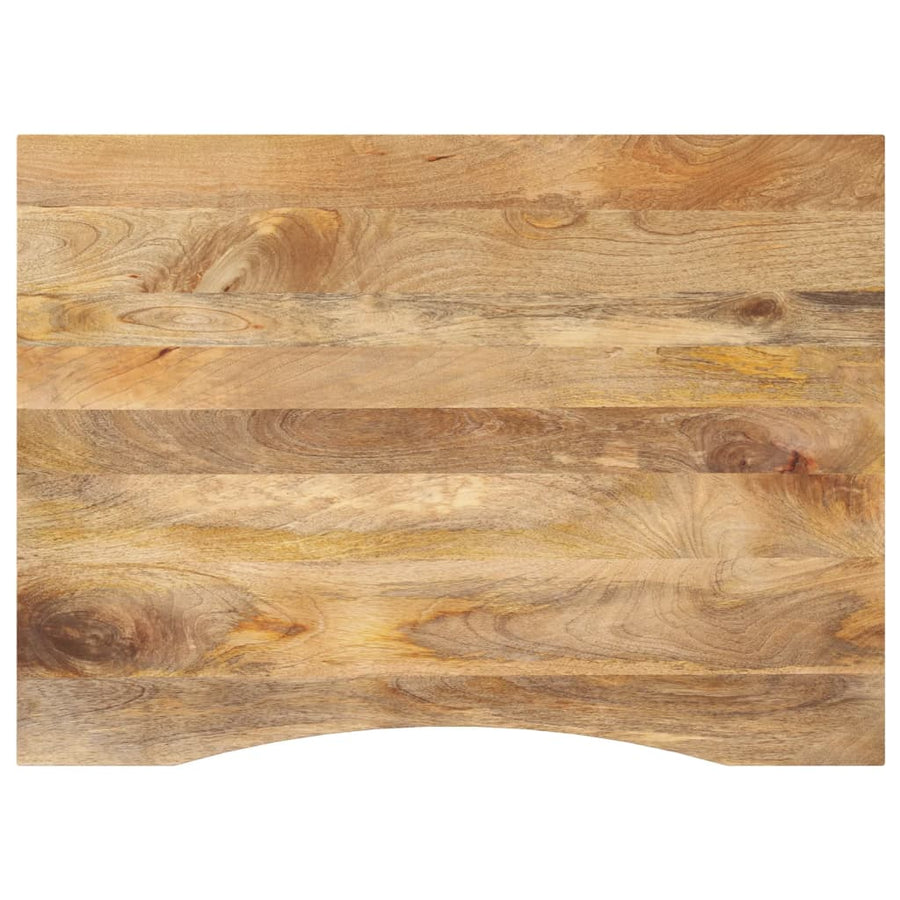 Blat Birou Cu Decupaj Curbat 110X80X2,5Cm Lemn Masiv Mango Brut