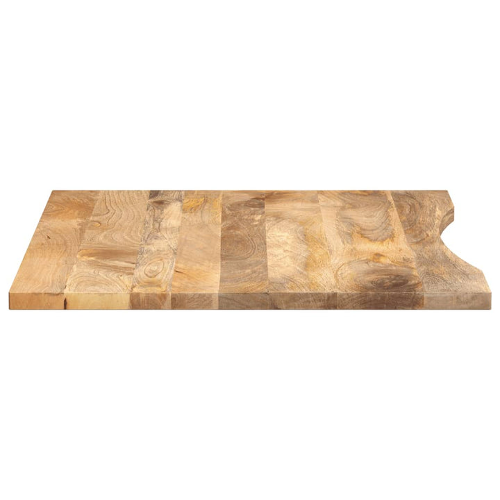 Blat Birou Cu Decupaj Curbat 110X80X2,5Cm Lemn Masiv Mango Brut