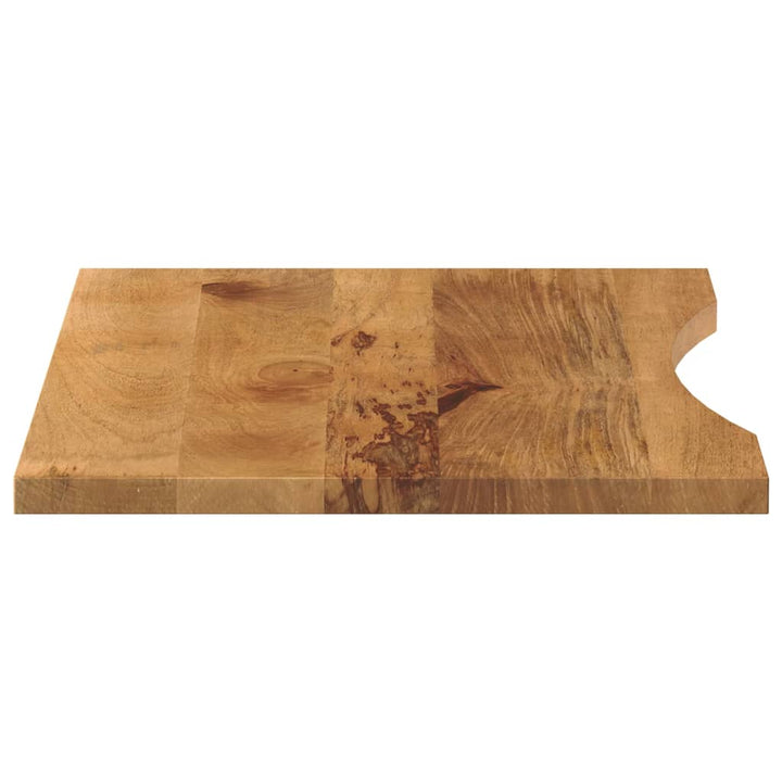Blat Birou Cu Decupaj Curbat 100X50X2,5Cm Lemn Masiv Mango Brut