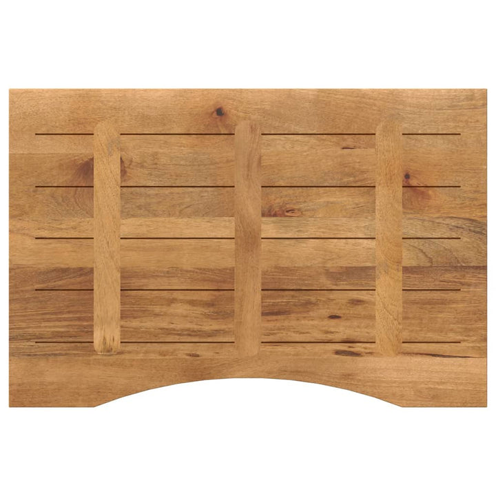 Blat Birou Cu Decupaj Curbat 100X50X2,5Cm Lemn Masiv Mango Brut