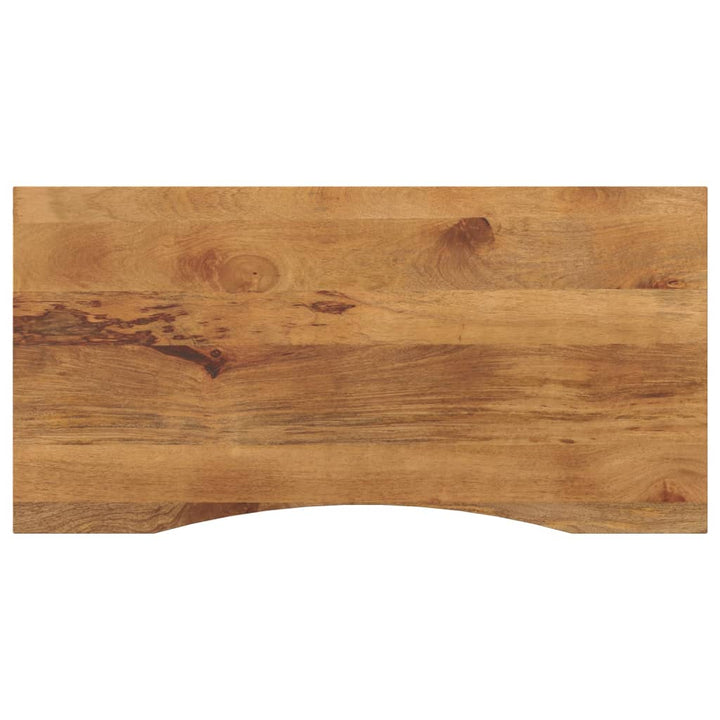 Blat Birou Cu Decupaj Curbat 120X50X2,5Cm Lemn Masiv Mango Brut